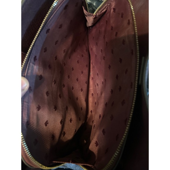 Kate Spade New York Pebbled Leather Shoulder Bag Burgundy Maroon Tote - Picture 10 of 11